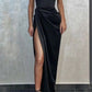 Black Mermaid Spaghetti Straps Cheap Long Evening Prom Dresses SA752