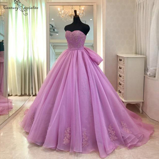 Ball Gown Prom Dress Floor Length Tulle Quinceanera Dress N1333 ...