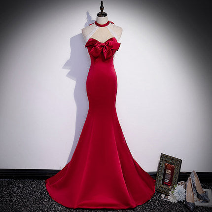 Mermaid Red Long Prom Dresses SH168