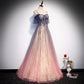 Simple A line Tulle Long Prom Dresses SH212