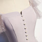 A line Short Sleeves Pink Prom Dresses Knee Length Bridesmaid Dress SH061
