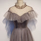 Simple A line Prom Dresses Tulle Evening Dress SH073
