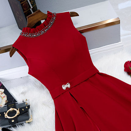 Simple Red Hoco Dress Short Homecoming Dresses SH137