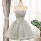 Silver Hoco Dress Short Homecoming Dresses SH238