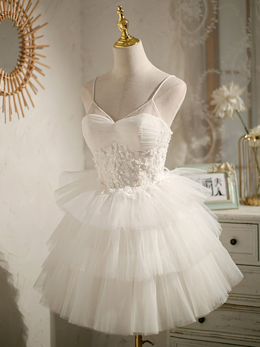 Princess Ivory Hoco Dress Short Homecoming Dresses SH244