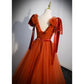 A Line Organge Long Prom Dresses SH200
