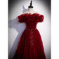 Off The Shoulder Red Prom Dresses Sexy Evening Dress SH103