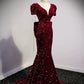 Simple Sequin Mermaid Prom Dresses Sexy Evening Dress SH108