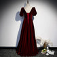 A line Burgundy Prom Dresses SH152