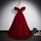 Off The Shoulder Red Prom Dresses Sexy Evening Dress SH103