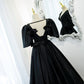 Ball Gown Black Long Prom Dresses SH190