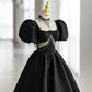 Ball Gown Puffy Sleeves Long Prom Dresses SH054