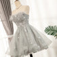 Silver Hoco Dress Short Homecoming Dresses SH238