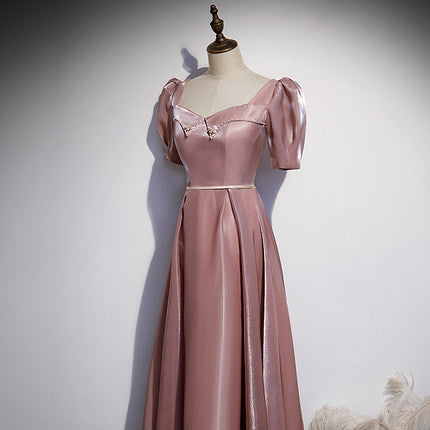 A line Pink Long Prom Dresses SH184
