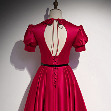 A line Red Knee Length Prom Dresses SH183