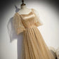 Simple A line Long Tulle Prom Dresses SH234