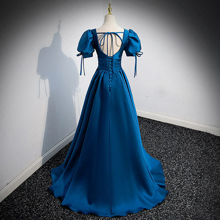 A line Royal Blue Long Prom Dresses SH166