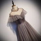 Simple A line Prom Dresses Tulle Evening Dress SH073