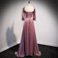 A Line Pink Long Prom Dresses SH203
