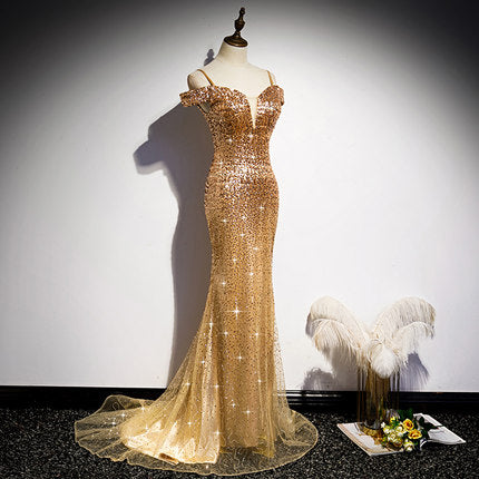 Mermaid Sequin Long Prom Dresses SH161