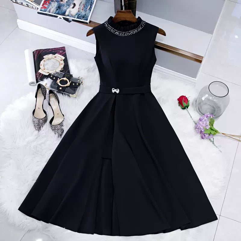 Simple Black Hoco Dress Short Homecoming Dresses SH136