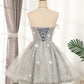 Silver Hoco Dress Short Homecoming Dresses SH238