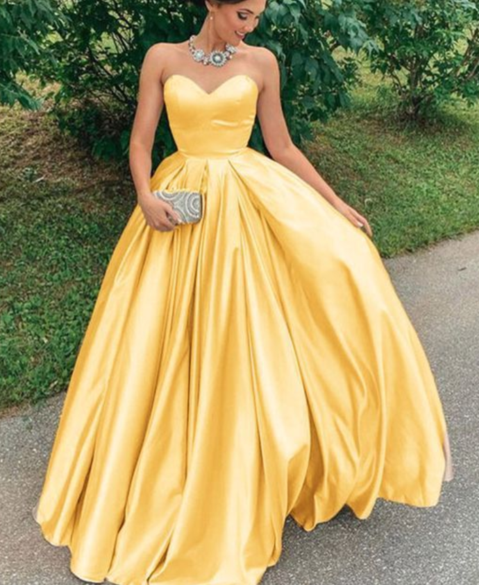 Yellow prom dresses party dress P3078