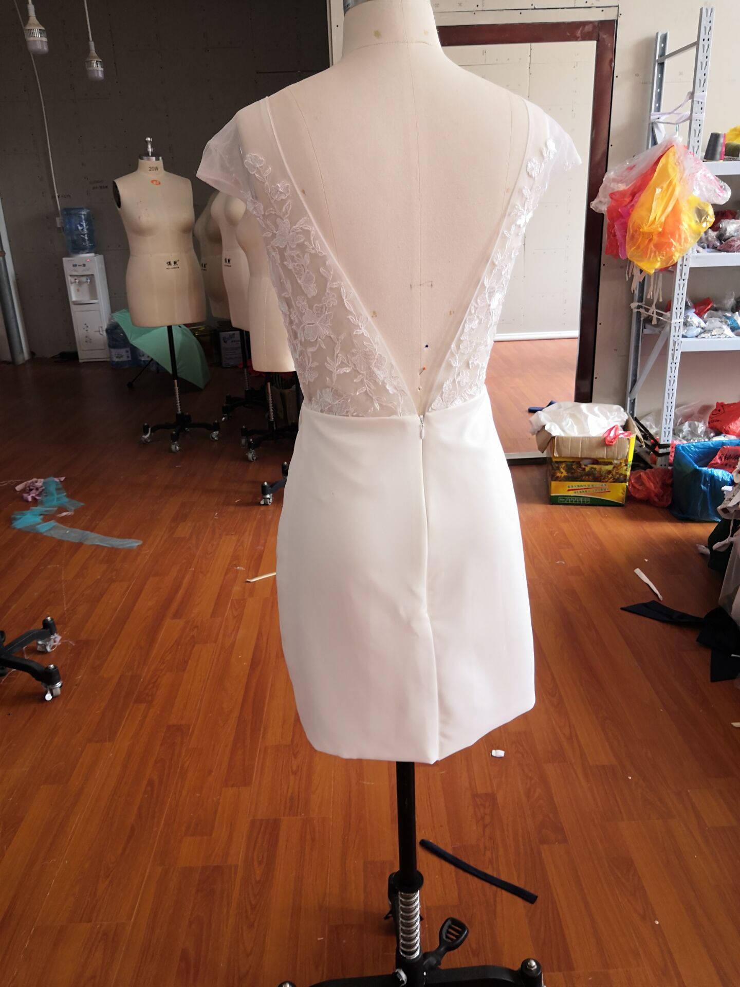 perfect white bridal party dress homecoming dress SA1226