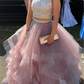 long 2 pieces prom dress 2 piece evening dress KS7775