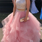 long 2 pieces prom dress 2 piece evening dress KS7775