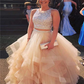 long 2 pieces prom dress 2 piece evening dress KS7775