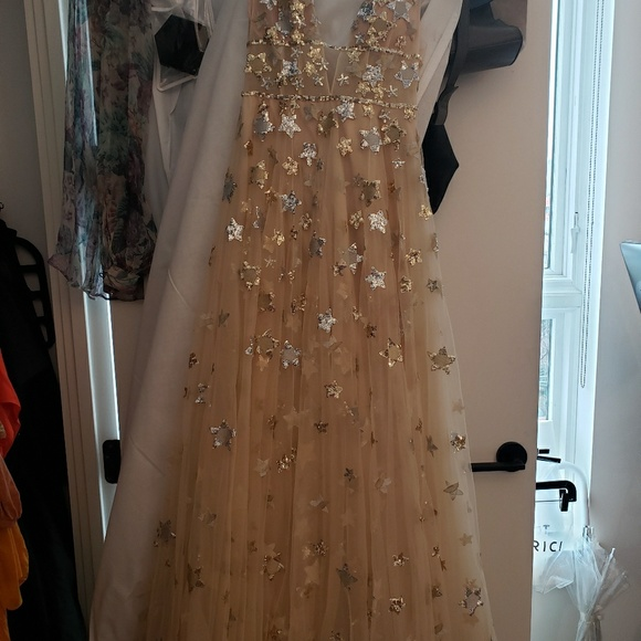 Charming V-neck Floral Long Prom Dress, Evening Dress T132