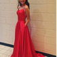 A-Line Simple Stunning Long Prom Dresses Formal Evening Gowns KS8099