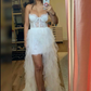 Elegant Rust Tiered Ruffles Tulle Prom Dress SA1475