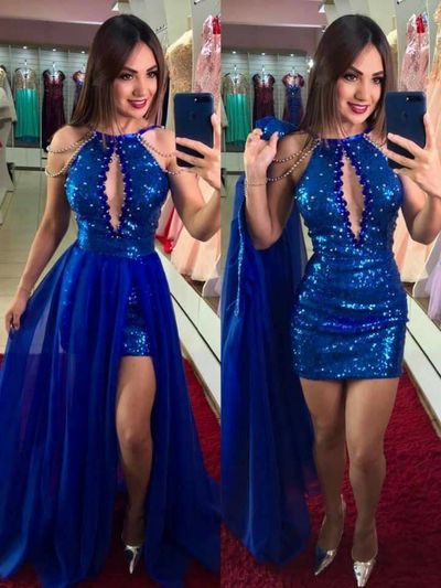 Blue Prom Dresses Formal Evening Party Dress SA1579