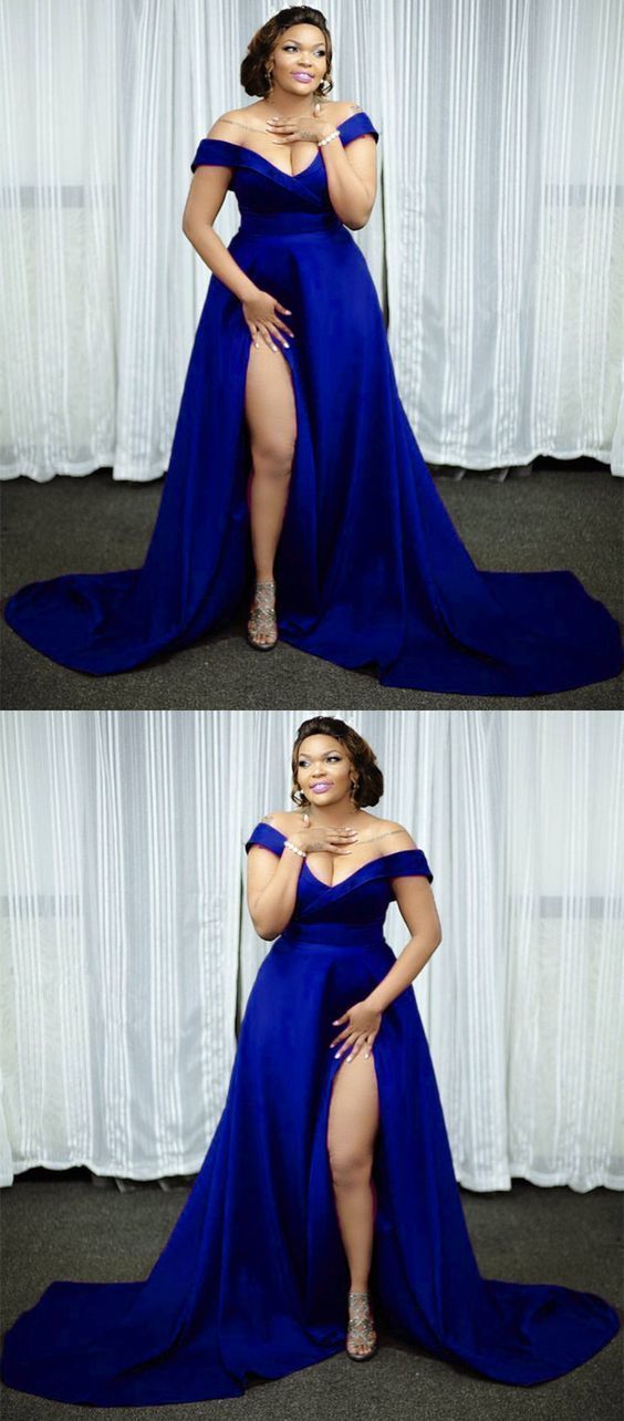 Cheap off the shoulder prom dresses plus size evening gown SA1571