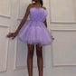 Short Purple Graduation Homecoming Dresses SH012