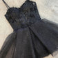 Short Black Lace Homecoming Dresses SH022