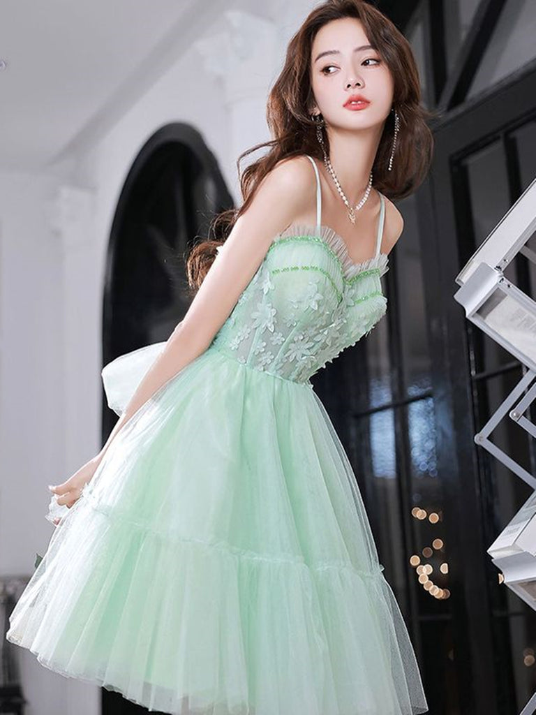Short Mint Green Homecoming Dresses SH032