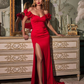 A Line Black Off the Shoulder Long Prom Dress With Split Front Sexy Evening Dress SH300