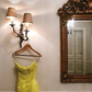 Long Chiffon Yellow Prom Dresses with Irregular Skirt Evening Dress SH301