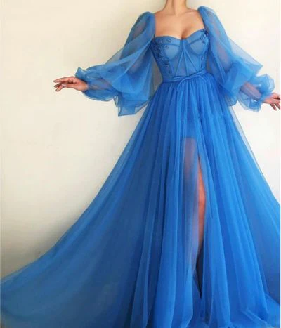 Stunning Prom Dress, Sweeping Train. Sweetheart Off the Shoulders Prom Dresses SH316