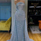 Charming Starpless Sequins Beads Long Prom Dress Evening Dress SH318