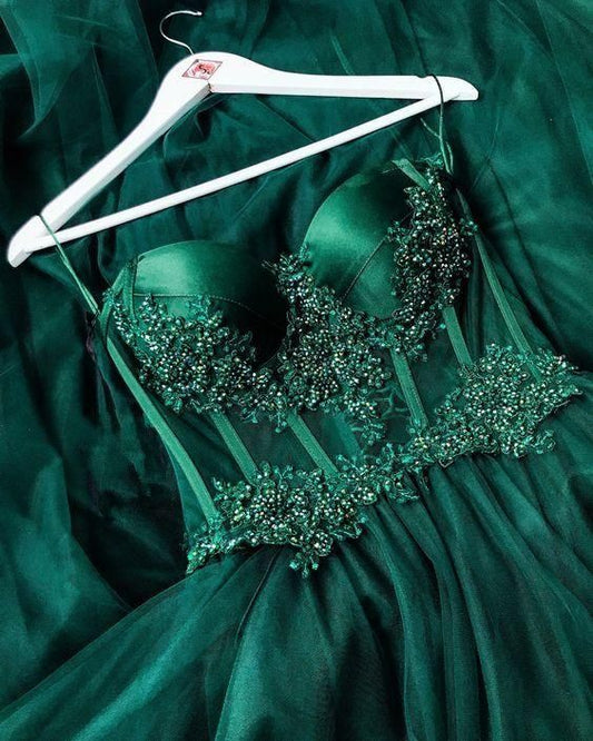 Emerald Green Prom Dress shinydress Emerald Green Prom Dress shinydress
