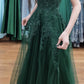 Cute tulle long A line prom dress evening dress SH351