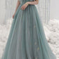 Beautiful Blue Gray Evening Maxi prom Dress Long For Elegant Ladies and classy women SH384