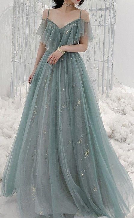 Beautiful Blue Gray Evening Maxi prom Dress Long For Elegant Ladies and classy women SH384