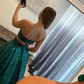 Emerald Green Sequins Two Piece Prom Dress with Pockets SH437