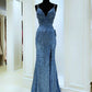 Sexy Glitters Mermaid Long Sequin Prom Dresses Party Dress SH438