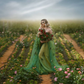 Emerald Green Dress Prom Dresses Floral Dress Women Evening Dresses Jungle Fairy Dress SH445